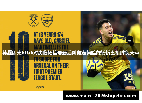 英超周末BIG6对决临场信号最后阶段走势暗藏转折玄机胜负天平 英超周末BIG6对决临场信号最后阶段走势暗藏转折玄机胜负天平